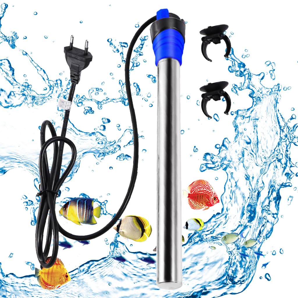 Qpets 300W Aquarium Fish Tank Heater 12.5 Inhces Stainless Aquarium Fish Tank Heater 18-34 Degree Adjustable Safety Under Water Aquarium Heater for Fresh Water Fish Tank Qpets 300W Aquarium Fish Tank Heater 12.5 Inhces Stainless Aquarium Fish Tank Heater 18-34 Degree Adjustable Safety Under Water Aquarium Heater for Fresh Water Fish Tank